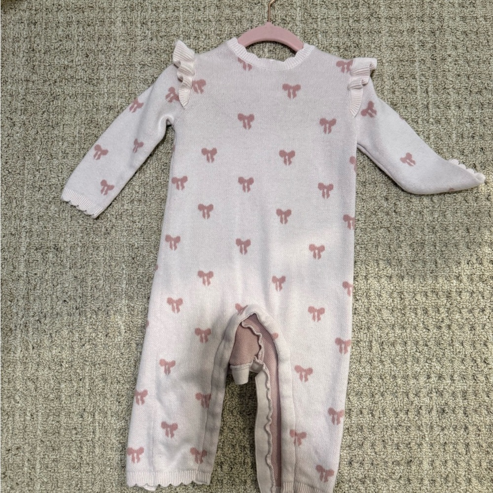 Nordstrom Pink Bow-Print Knit One-Piece